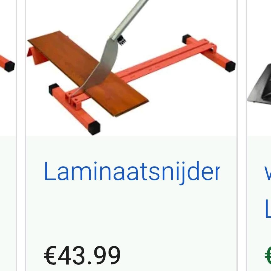 Laminaatsnijder Laminaat snijder

+ Vloeren legset, Ophalen of Verzenden, Zo goed als nieuw
