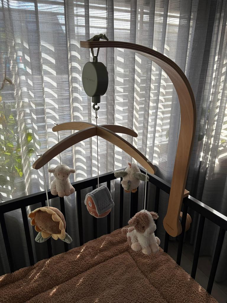 Muziekmobiel Little Dutch Farm + houten houder, Ophalen, Zo goed als nieuw, Mobiel