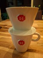 Douwe Egberts 1-kops koffiezetter met filter en mok, Ophalen of Verzenden, Gebruikt