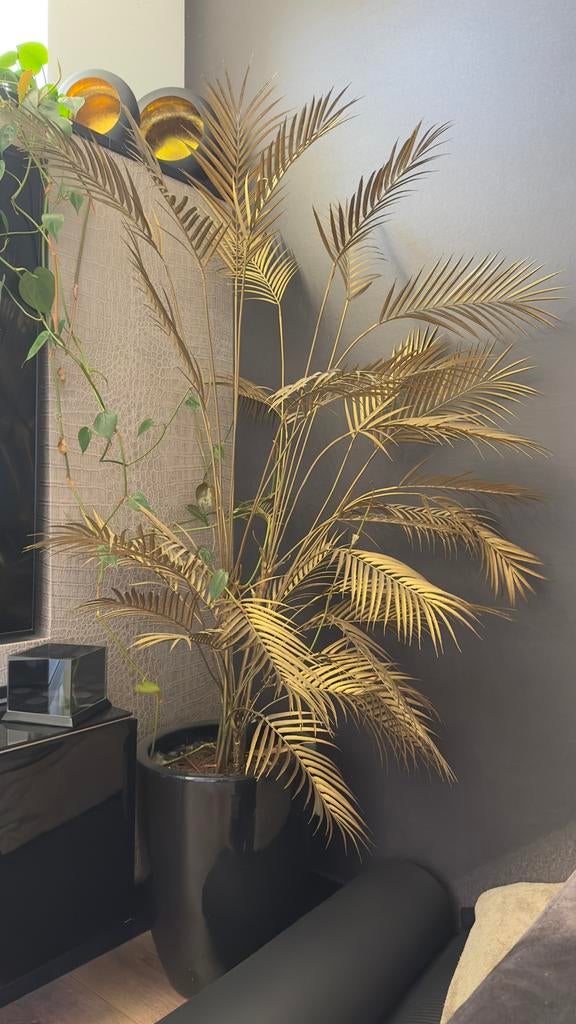 Kunstpalm goud, Huis en Inrichting, Kamerplanten, Ophalen, 100 tot 150 cm, Palm, In pot