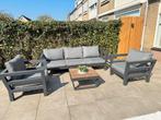 Moderne aluminium loungeset - Gebruikt, Tuin en Terras, Tuinsets en Loungesets, Ophalen, 5 zitplaatsen, Gebruikt, Aluminium