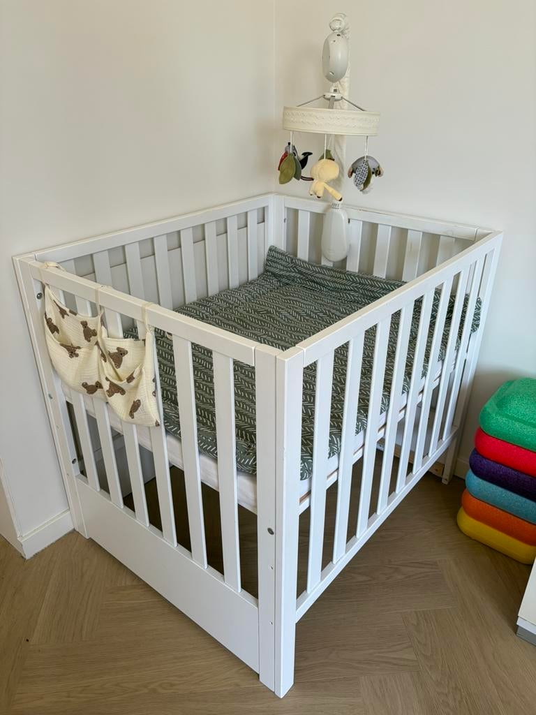 Box met boxkleed en matras, Kinderen en Baby's, Boxen, Ophalen, Gebruikt, In hoogte verstelbaar