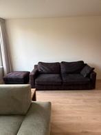 GRATIS leren (hoek) bank, Ophalen, Zo goed als nieuw, Leer