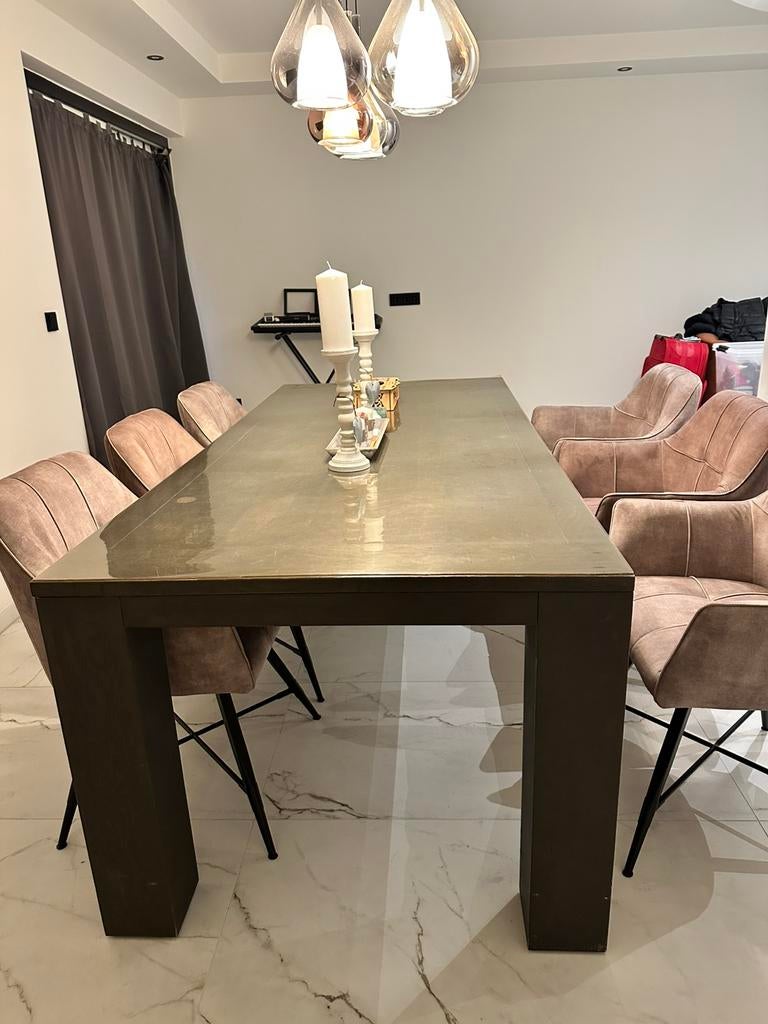 Eettafel, Huis en Inrichting, Tafels | Eettafels, Ophalen, Gebruikt, 100 tot 150 cm, 200 cm of meer