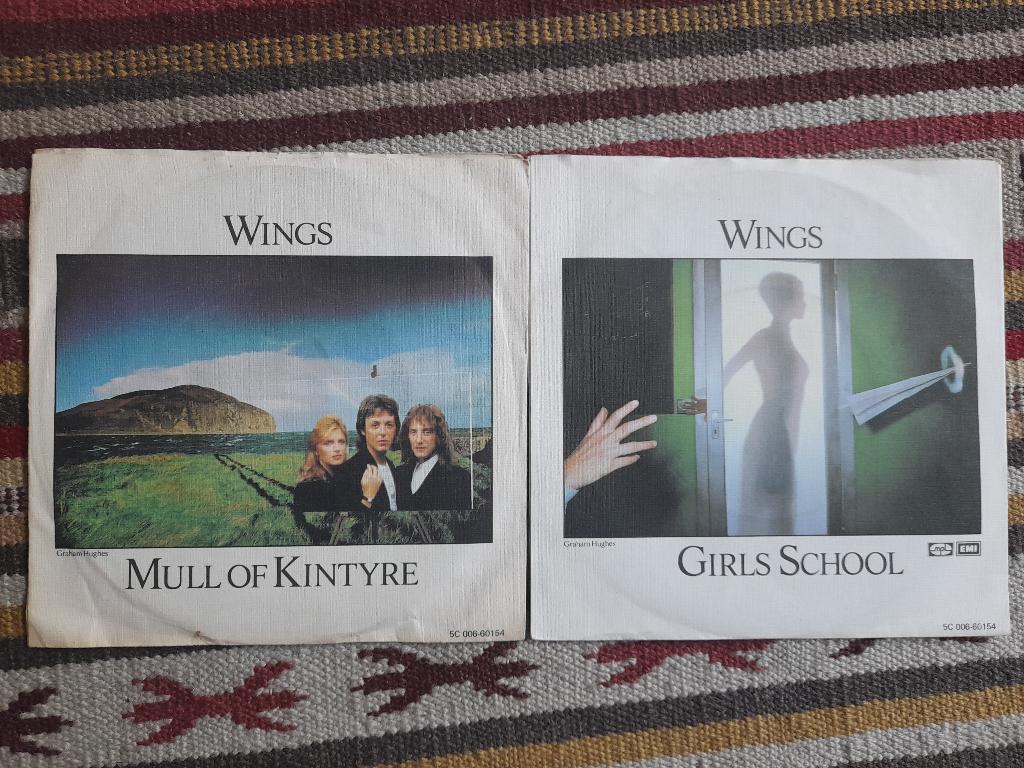 Wings- Girlschool/Mull Of Kintyre single, Gebruikt, 7 inch, Single, Ophalen of Verzenden