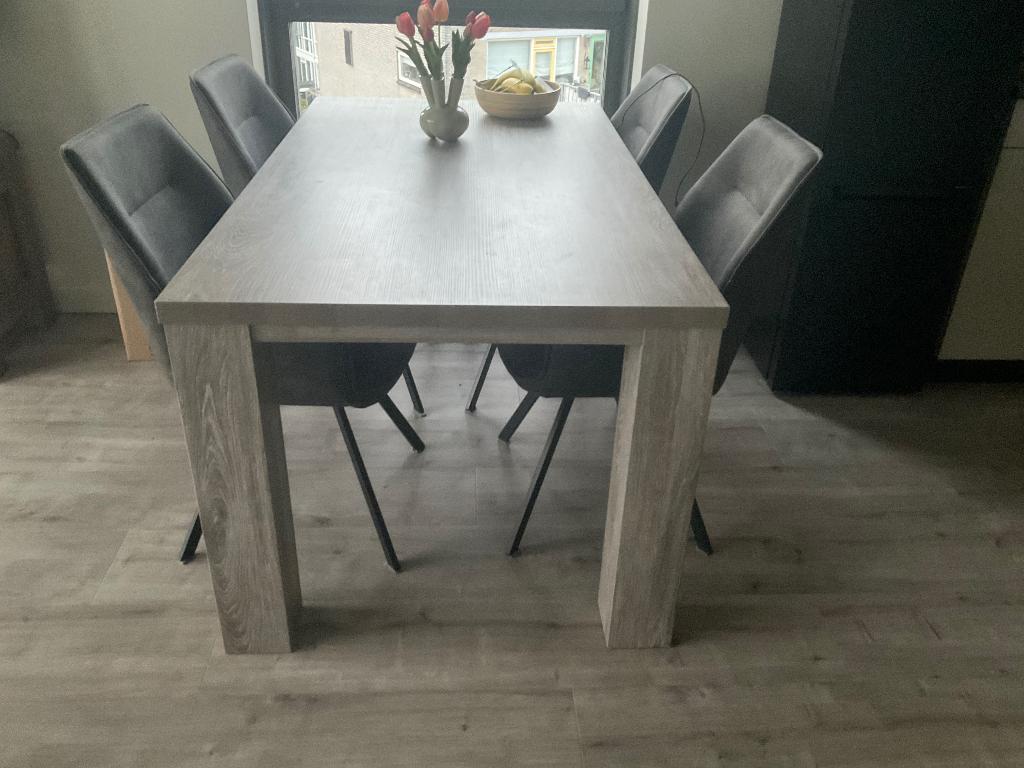 Eettafel, Huis en Inrichting, Tafels | Eettafels, Ophalen, 50 tot 100 cm, Zo goed als nieuw, Vijf personen of meer