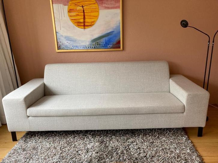 Zitbank, Huis en Inrichting, Banken | Bankstellen, Gebruikt, Rechte bank, Driepersoons, 200 tot 250 cm, 75 tot 100 cm, Stof, Ophalen