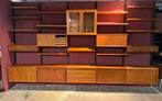 Poul Cadovius by Royal System vintage modulair wandsysteem, Gebruikt, 200 cm of meer, Glas, 300 cm of meer