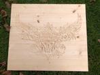 Harley Davidson Houten Wanddecoratie 48x56 cm, Ophalen of Verzenden, Zo goed als nieuw