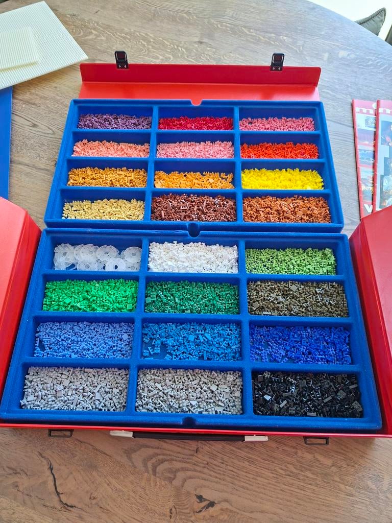 Grote Ministeck set in koffer met voorbeeldboeken, Hobby en Vrije tijd, Ministeck, Ophalen of Verzenden, Gebruikt, Box-set
