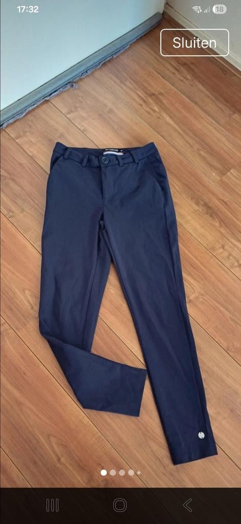 My Pashion mooie marine blauwe stretch broek, maat XS, Blauw, Ophalen of Verzenden, Zo goed als nieuw, Maat 34 (XS) of kleiner