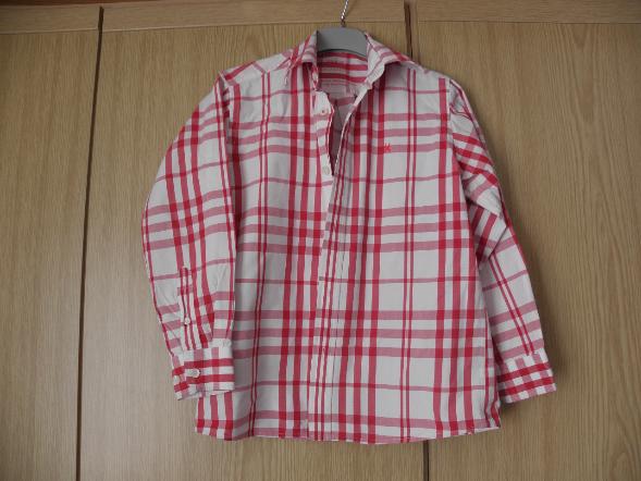 Echt rood wit katoenen geruit overhemd GAASTRA mt 140 prima, Kinderen en Baby's, Kinderkleding | Maat 140, Gebruikt, Overhemd of Blouse