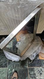 spiegel met rvs rand, Huis en Inrichting, Woonaccessoires | Spiegels, Ophalen, Zo goed als nieuw, Minder dan 100 cm, Rechthoekig