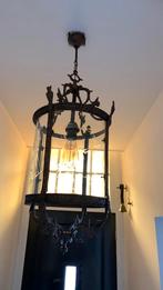 Antieke Hanglamp met Sierlijk Glaswerk, Ophalen of Verzenden