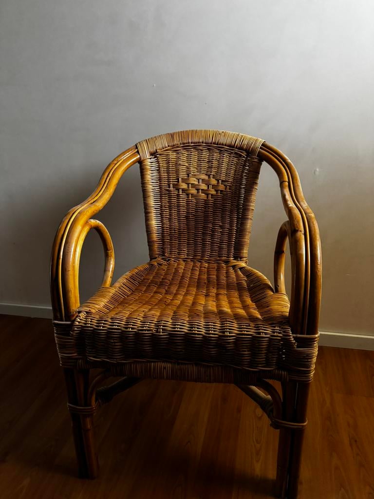 3 rotan stoelen - kan per stuk, Ophalen, Zo goed als nieuw, Bruin, Twee