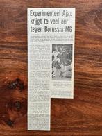 Voetbal krantenartikel Ajax Borussia MG augustus 1976, Ophalen of Verzenden, 1960 tot 1980, Knipsel(s)