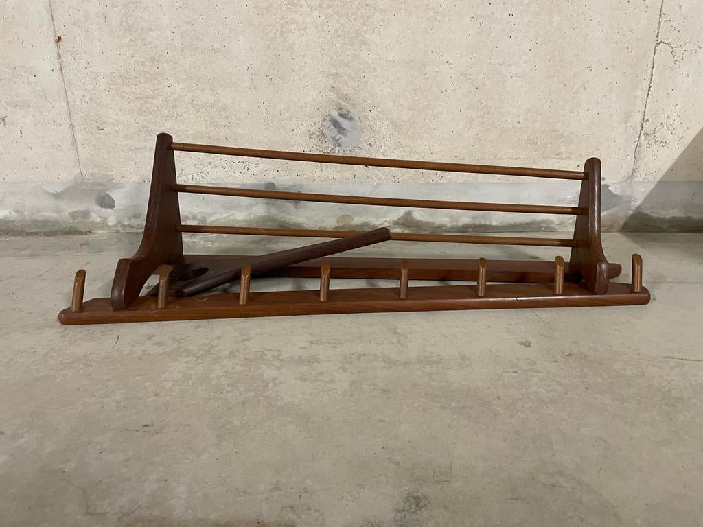 Jaren '50 Deens Design Kapstok/Hoedenplank en Parapluhouder, Huis en Inrichting, Woonaccessoires | Kapstokken, Gebruikt, Minder dan 100 cm