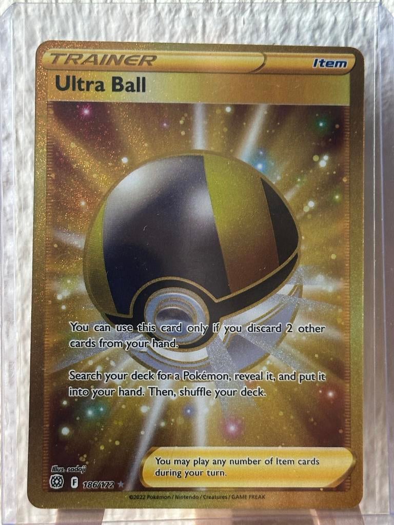 Ultra Ball (BRS 186) - Brilliant Stars - Pokémon Kaart, Hobby en Vrije tijd, Verzamelkaartspellen | Pokémon, Zo goed als nieuw