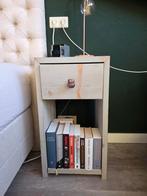 Nachtkastje Steigerhout 40x38x75 met laatje, Ophalen, Minder dan 45 cm
