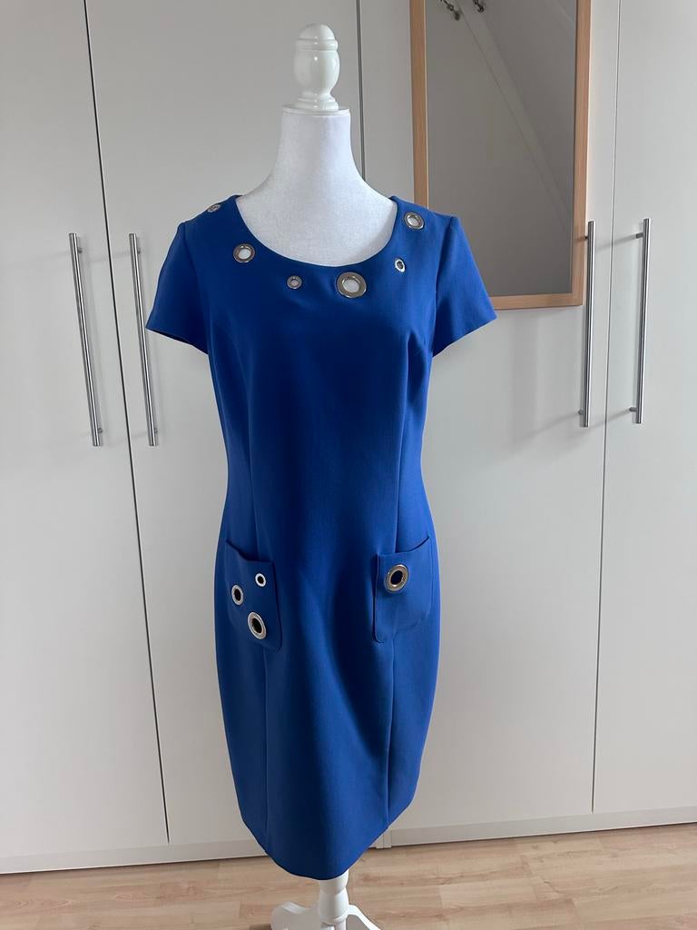 Caroline Biss jurk (KLM) blauw, M, Maat 38/40 (M), Blauw, Nieuw, Ophalen of Verzenden