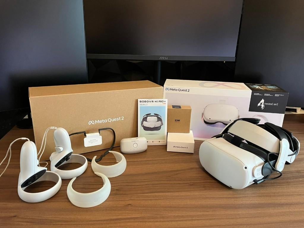 Meta Quest 2 128GB met BoboVR M2 Pro en andere acessoires, Ophalen of Verzenden, Zo goed als nieuw, VR-bril, Overige platformen