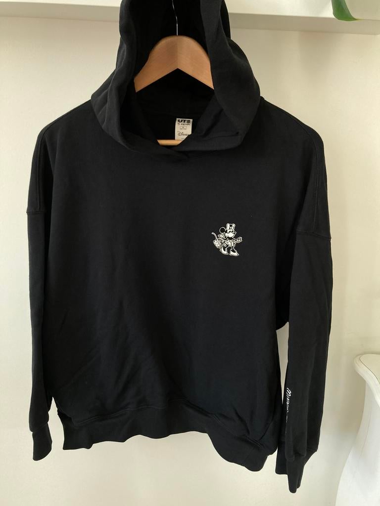 Sweathoody Minnie Mouse x Cat Figarp mt XL Uniqlo, Ophalen of Verzenden, Nieuw, Maat 42/44 (L), Zwart