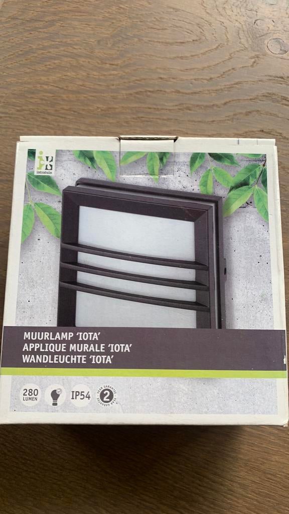 NIEUWE Lota muurlamp Intratuin, Tuin en Terras, Buitenverlichting, Nieuw, Wandlamp, Aluminium, Minder dan 50 watt, Netvoeding