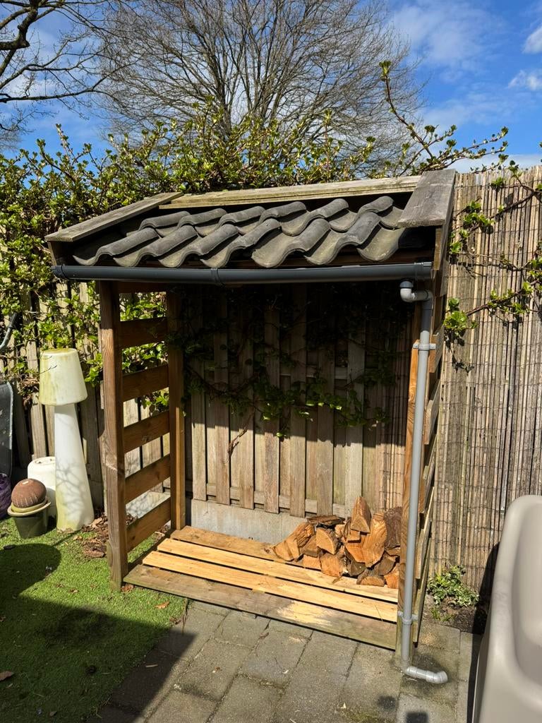 Houthok hout overkapping voor +/- 1M3 hout., Tuin en Terras, Overkappingen, Ophalen, Gebruikt, Overige typen