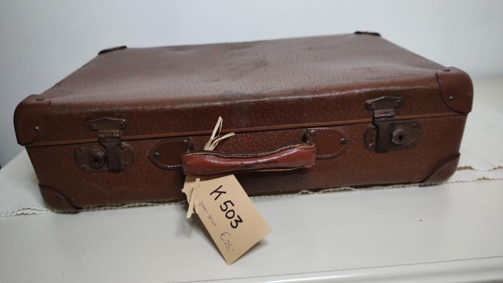 K503 VINTAGE jaren 30-40 koffer van geperst karton, Overige materialen, Gebruikt, 50 tot 60 cm, -