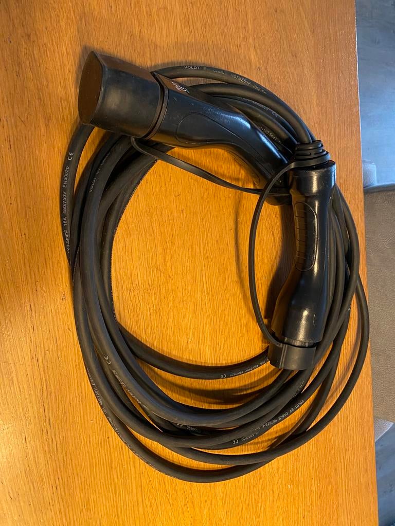 Laadkabel type 2 naar type 1, 10 meter, Ophalen, Zo goed als nieuw, Laadkabel