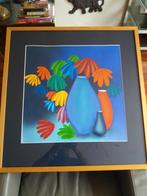 Prachtig kleurrijk schilderij met vazen en bloemen, Ophalen