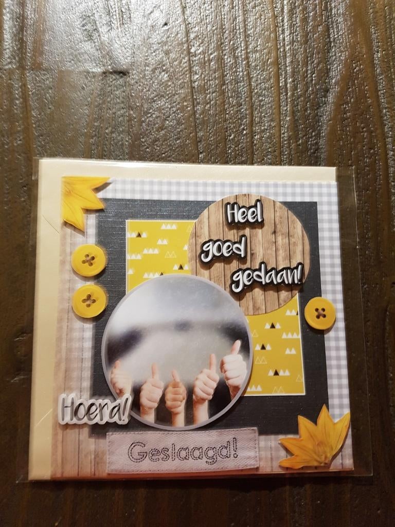 Kaartje geslaagd school duimpjes omhoog, Ophalen of Verzenden, Nieuw, Overige thema's