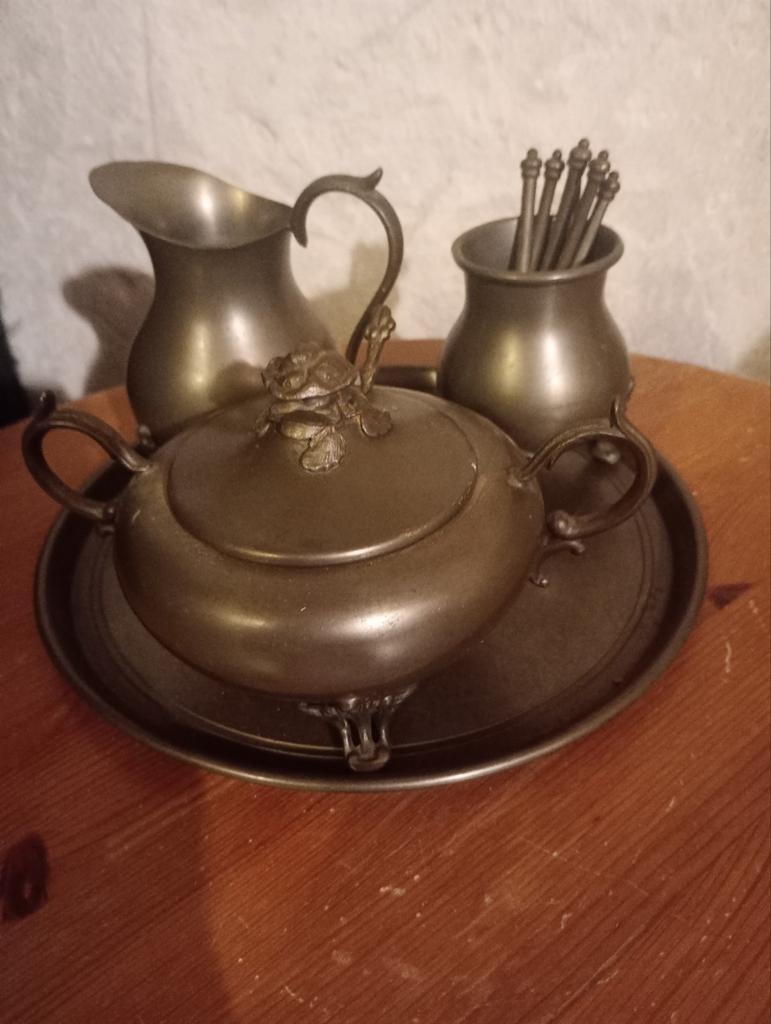 Tinnen stelletje, Made in Holland, Ophalen of Verzenden