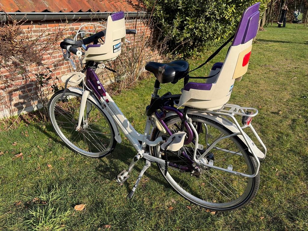 Sparta Amazone Dynamic Moederfiets met 2 kinderzitjes, Ophalen, 2 zitjes, Sparta, Dubbele standaard