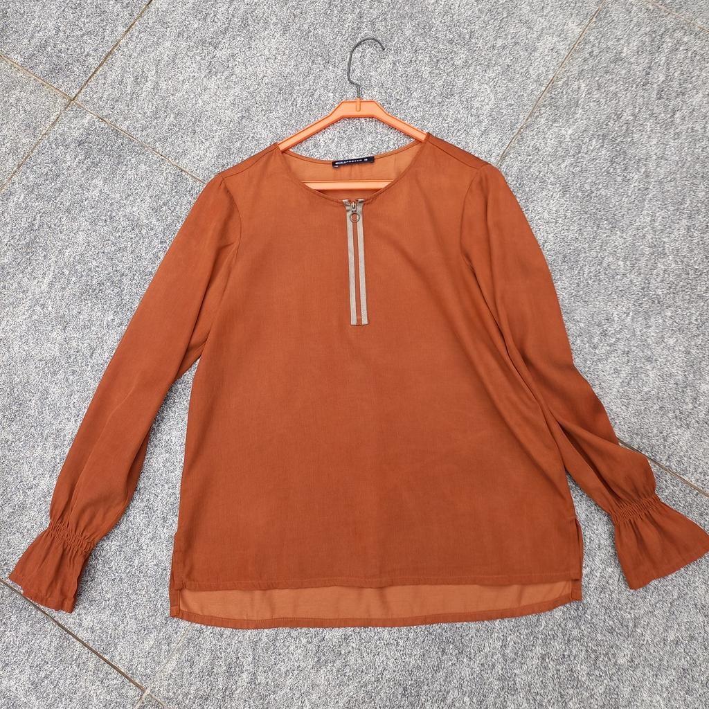 Super mooie blouse van Expresso maat M nu, Kleding | Dames, Blouses en Tunieken, Maat 38/40 (M), Bruin, Expresso, Ophalen of Verzenden