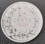 Nederland 25 cent 1897 (lot 2), Zilver, 25 cent, Ophalen of Verzenden, Koningin Wilhelmina