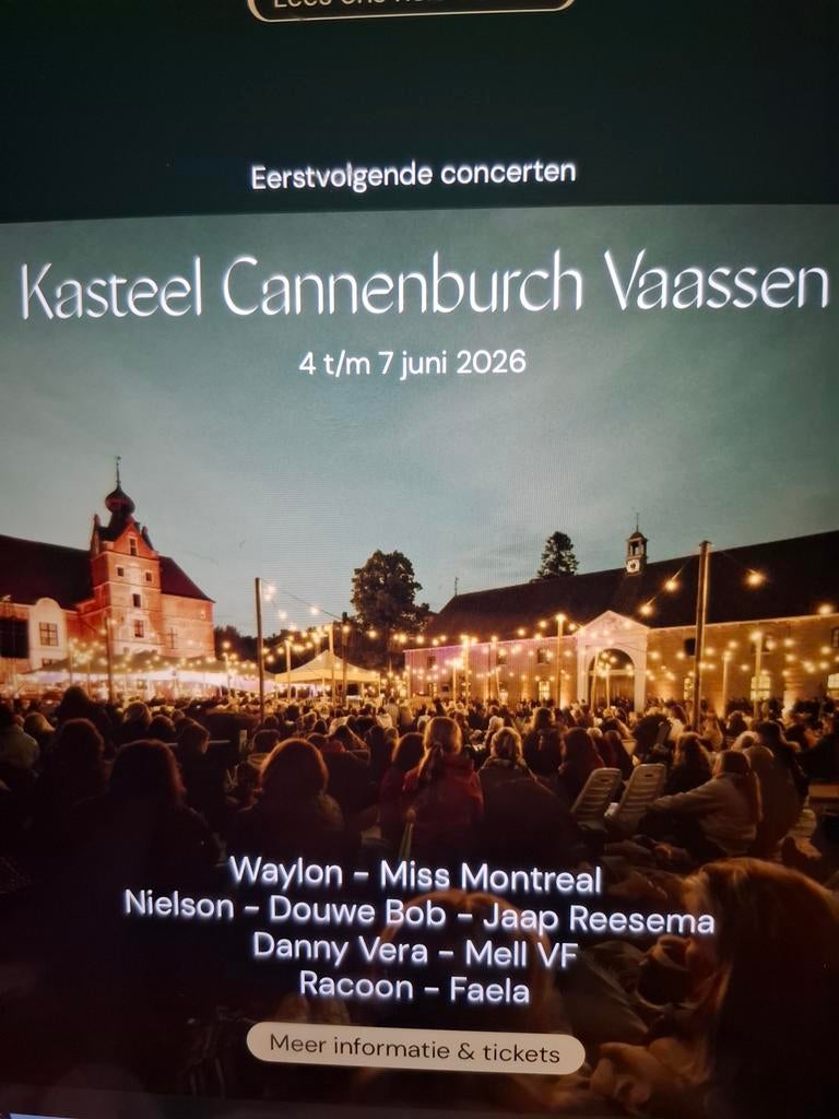 Tickets kampvuurconcert 5 juni Nielson, Jaap en Douwe, Twee personen, Juni