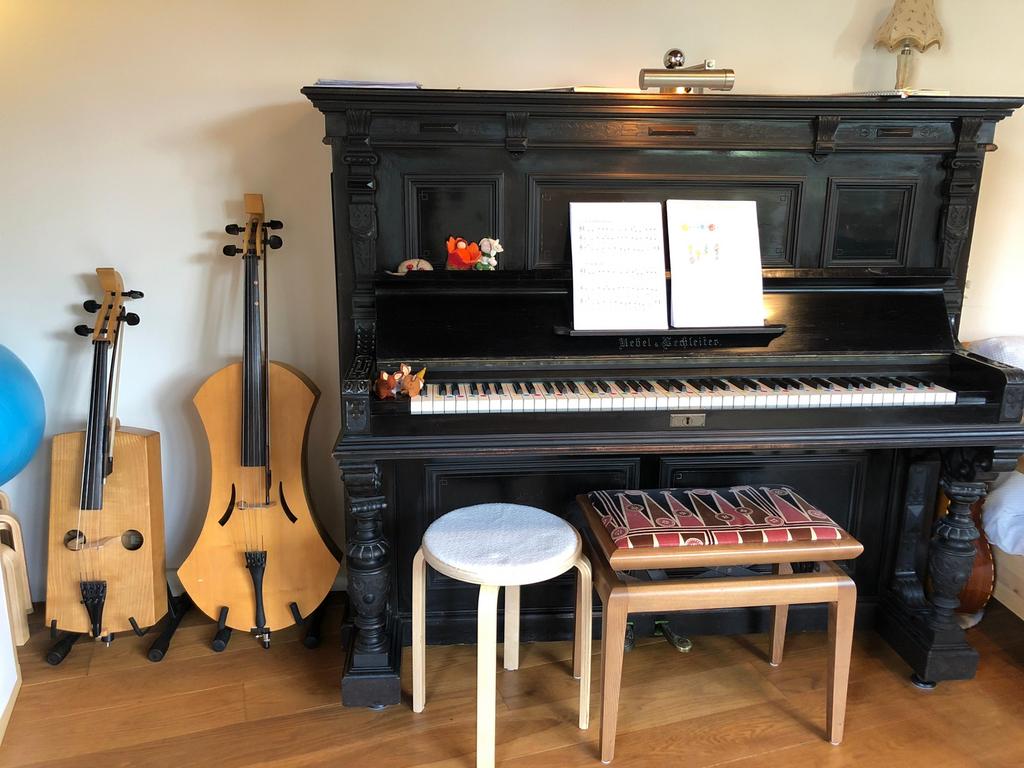 Staande vleugel/piano - Uebel en Lechleiter, Ophalen of Verzenden, Gebruikt, Zwart, Vleugel