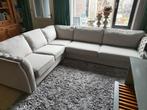 Luxe grote hoekbank lichtgrijs/beige, Huis en Inrichting, Banken | Bankstellen, Ophalen, Gebruikt, Hoekbank, 300 cm of meer