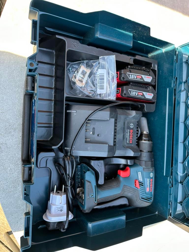 Bosch GSB-18V55 met accu's en lader, Doe-het-zelf en Verbouw, Ophalen, Gebruikt, Boor- en Schroefmachine, Klopboormechanisme