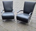 2 Gelderland 5470 design fauteuil Lotus leer Jan des bouvrie, Huis en Inrichting, Fauteuils, Ophalen, Retro vintage stijl, Minder dan 75 cm