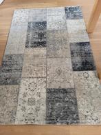 Patchwork vloerkleed vintage 200x133 antraciet grijs zand, Ophalen, Gebruikt, 200 cm of meer, Grijs