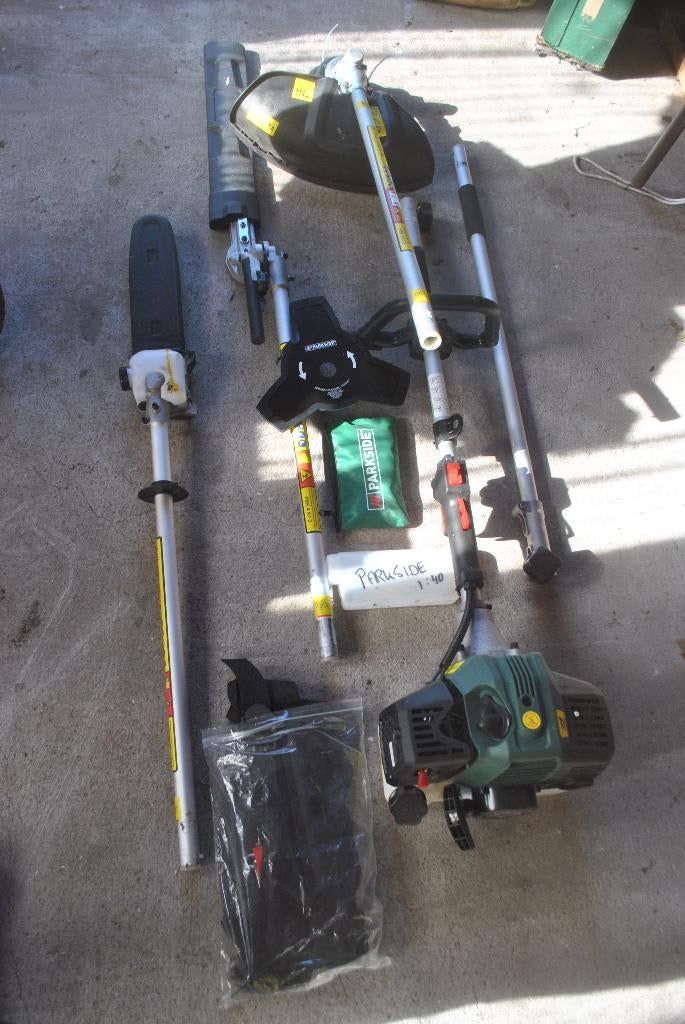 Parkside PBK4A1, benzine combi 1 in 4 tool, trimmer, maaier, Ophalen, Gebruikt, Elektrisch, Parkside
