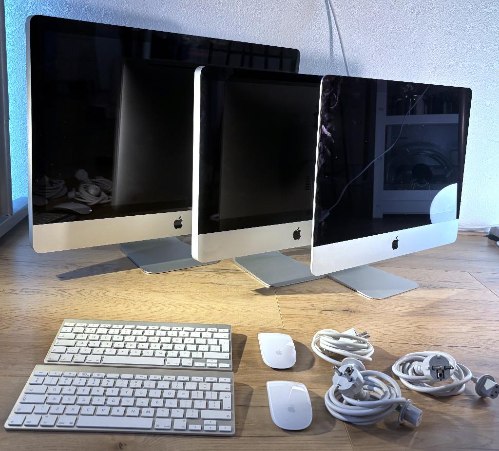 3x Apple iMac: 27” & 21,5” & 21,5” - Magic mouse & Keyboards, Computers en Software, Apple Desktops, Ophalen, IMac