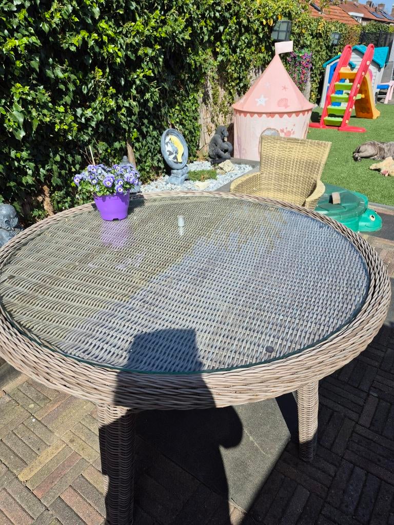 Tuintafel 80 hoogte 130 doorsnee, Ophalen, Kunststof