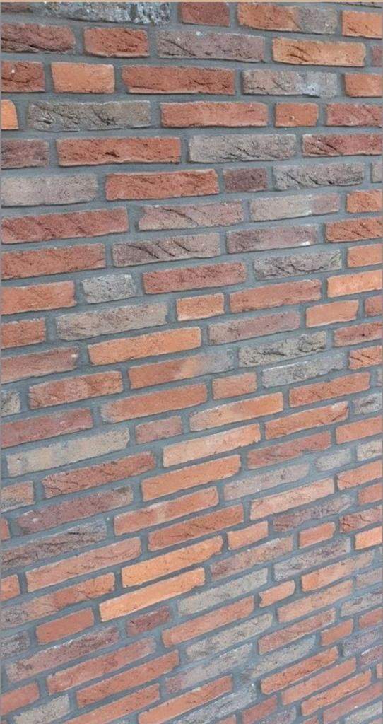 Paars genuanceerd kolengestookt vechtformaat metselsteen, Doe-het-zelf en Verbouw, Metselstenen, Nieuw, Bakstenen, Ophalen