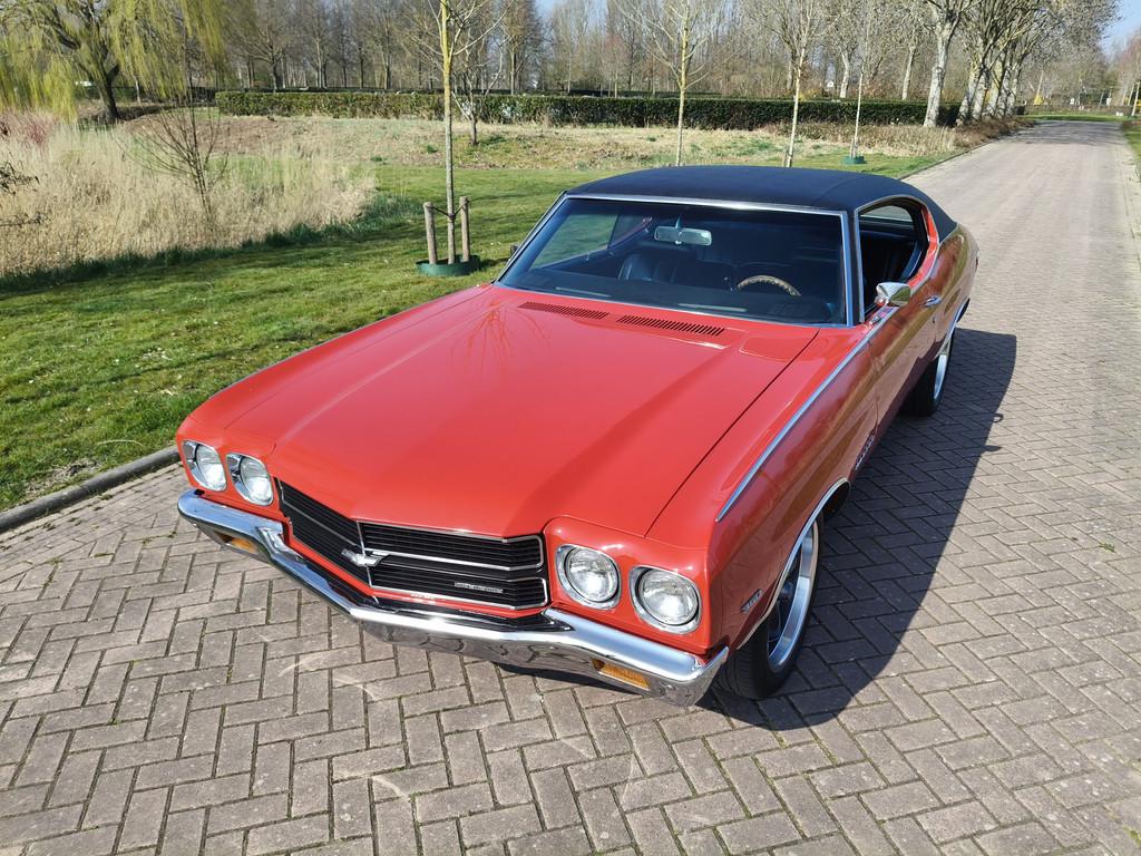 Chevrolet CHEVELLE 355 V8 AUTOMATIC NL KENTEKEN (bj 1970), Automaat, 295 pk, Zwart, Chevrolet