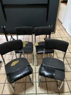 Dutch originals eetkamerstoel 6 stuks, Huis en Inrichting, Stoelen, Ophalen, Gebruikt, Zwart, Metaal