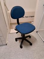 Blauwe bureaustoel op wieltjes, Ophalen of Verzenden