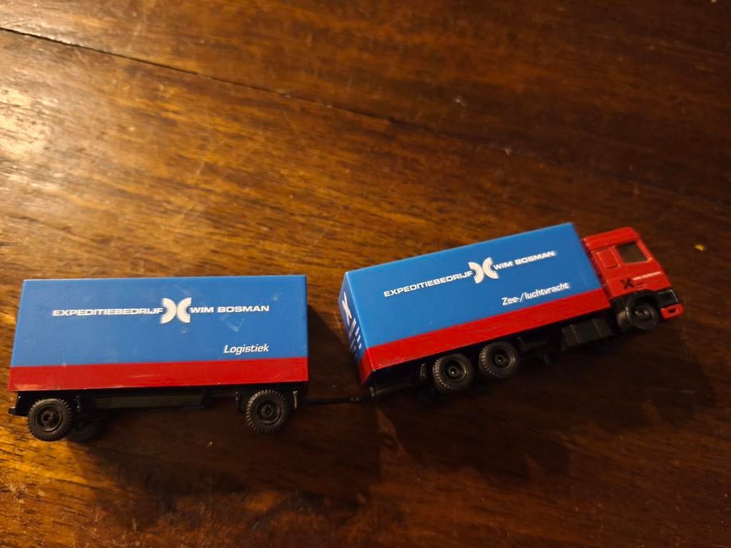 Wim Bosman expeditiebedrijf mini vrachtwagen met aanhanger, Ophalen of Verzenden